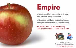 Empire Apple Point-of-Sale Card