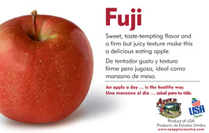 Fuji Apple Point-of-Sale Card