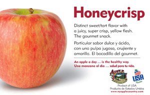 Honeycrisp Apple Point-of-Sale Card
