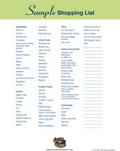 Sample Shopping List